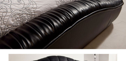 韓式家具廠家創(chuàng)意臥室真皮藝軟體床簡約雙人婚床可訂制包郵282